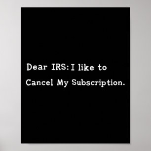 Poster Caro Irs Funny Tax Season Aviso Sarcasti