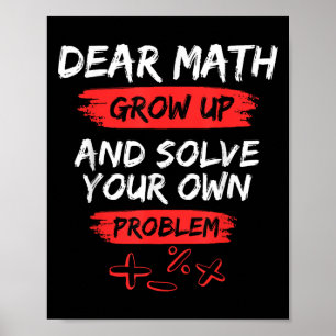 Poster Caro Math Cita Engraçado Para Professora E Estudan