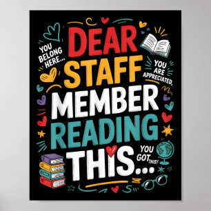 Poster Caro Membro Funcionarios Lendo Este Escritório Mot