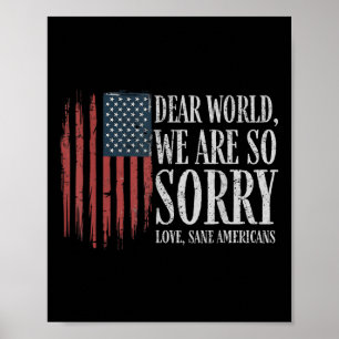 Poster Caro Mundo, Lamentamos Amar Homens Sane Americanos