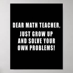 Poster Caro Professor De Matemática Simplesmente Cresce E