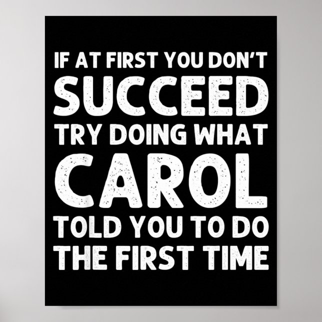 Poster Carol Name D Birthday Funny Christmas J  (Frente)