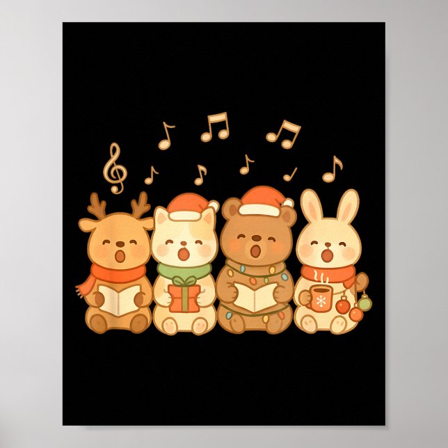 Poster Carolers Kids Boys Girls Christmas Carolers  (Frente)