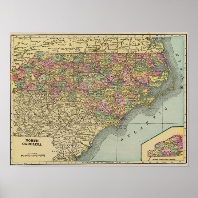 Póster Carolina do Norte (Frente)