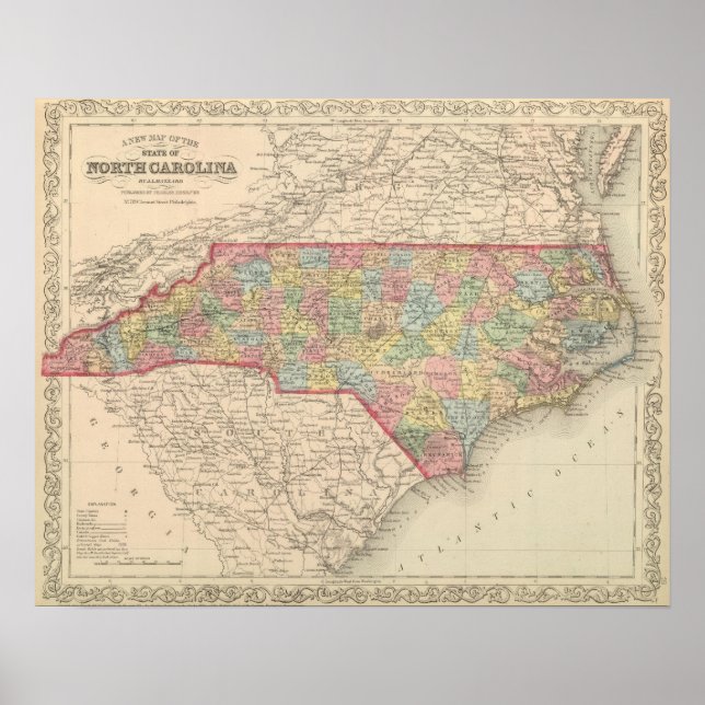 Póster Carolina do Norte 10 (Frente)
