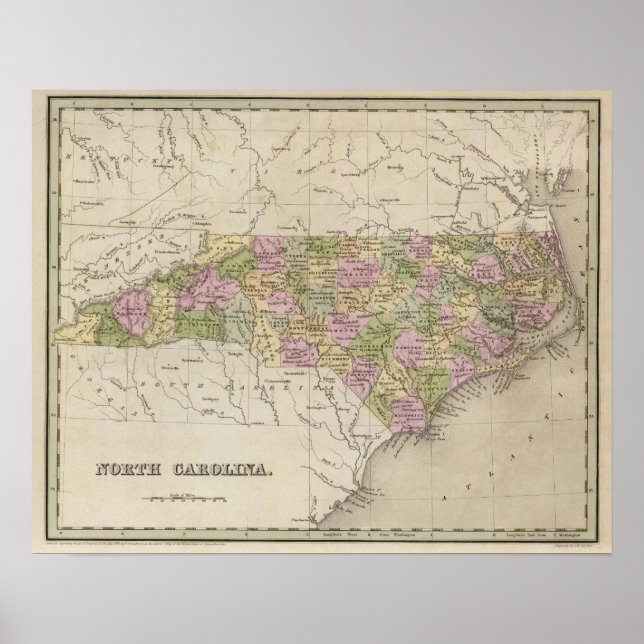 Poster Carolina do Norte 7 (Frente)