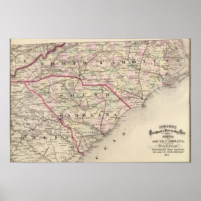 Póster Carolina do Norte e do Sul 4 (Frente)