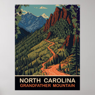 Poster Carolina do Norte, Montanha do Avô, Viagem