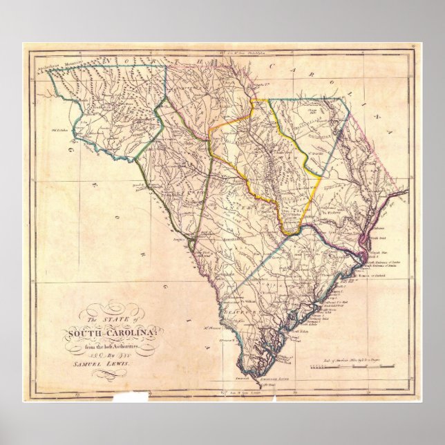 Poster Carolina do Sul: 1818 (Frente)