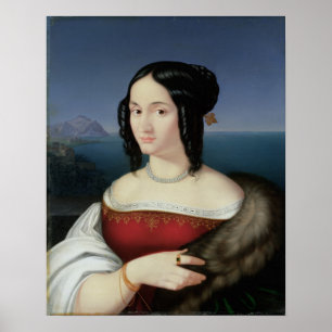 Póster Carolina Grossi, primeira esposa do artista