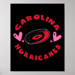 Poster Carolina Hurricanes Corações de São Valentim Nhl O