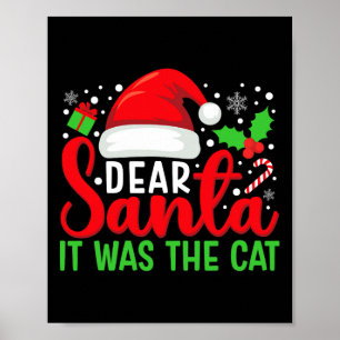 Poster Caros Papais noeis Era O Natal Da Família De Gatos