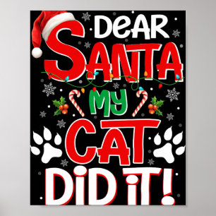 Poster Caros Papais noeis, Meu Gato Fez Isso Engraçadinho