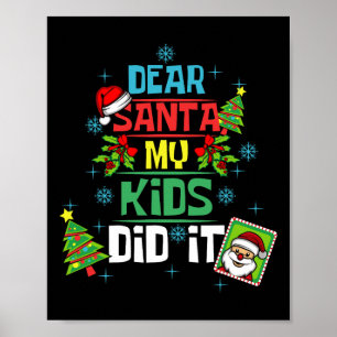 Poster Caros Papais noeis Meus Filhos Fizeram Xmas Famíli