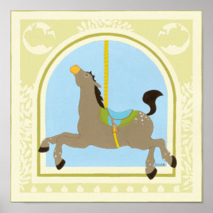 Poster Carousel Horse de June Erica Vess