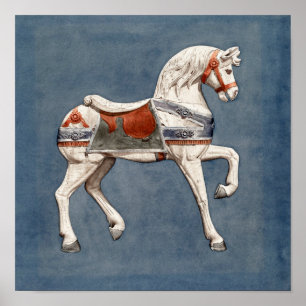 Poster Carousel Horse Henry Murphy Vintage Art Horse