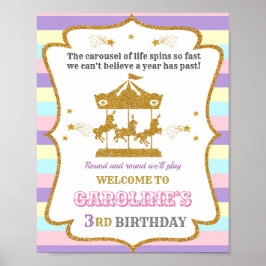 Poster Carousel - sinal de boas-vindas a Girl circus post