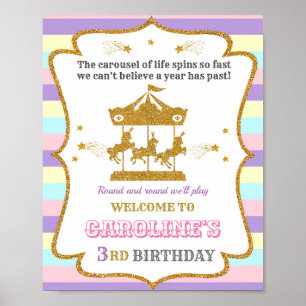 Poster Carousel - sinal de boas-vindas a Girl circus post