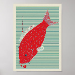 Póster Carpa de Koi do japonês