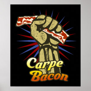 Póster Carpe Bacon $24,95 Graphic Art Wall