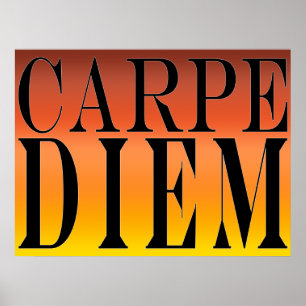 Póster Carpe Diem Agita o Dia da Felicidade de Citação La