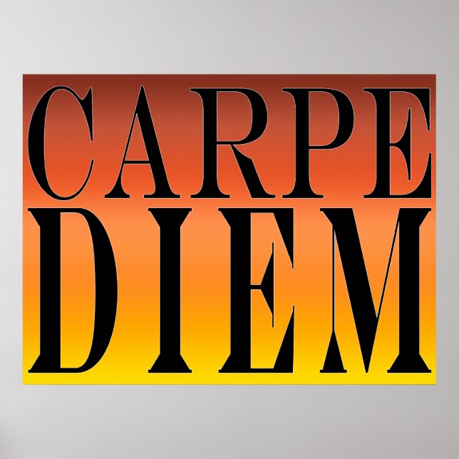 Póster Carpe Diem Agita o Dia da Felicidade de Citação La (Frente)