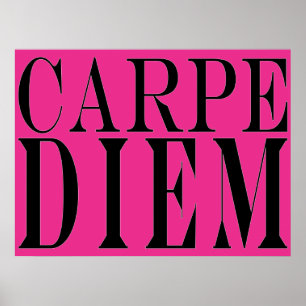 Poster Carpe Diem Agita o Dia da Felicidade de Citação La