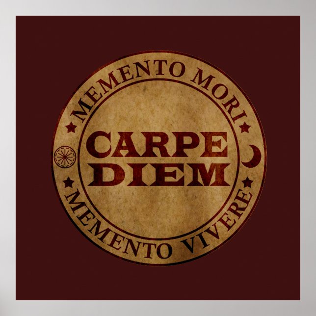 Poster Carpe diem Seize o dia Memento mori (Frente)