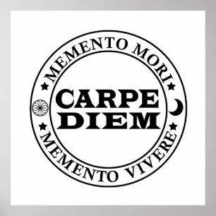 Poster Carpe diem Seize o dia Mmenro mori