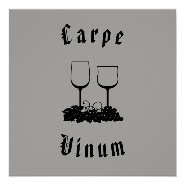 Póster Carpe Vinum (aproveite o vinho) (Frente)