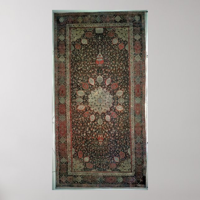 Póster Carpete de Ardabil feito para a mesquita em Ardabi (Frente)