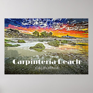 Poster Carpinteria Beach Sunrise