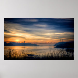 Póster Carquinez Bridge Sunset