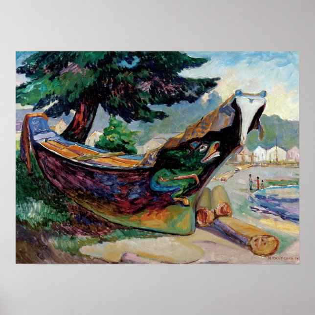 Poster Carr - Canoa de Guerra Nativa 1912 (Frente)