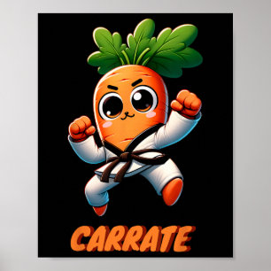 Poster Carrate Karate Carrot Cuja Formação É Engraçada E 