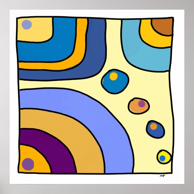 Poster carré moyen modèle "Bubble Gum Art" (Frente)