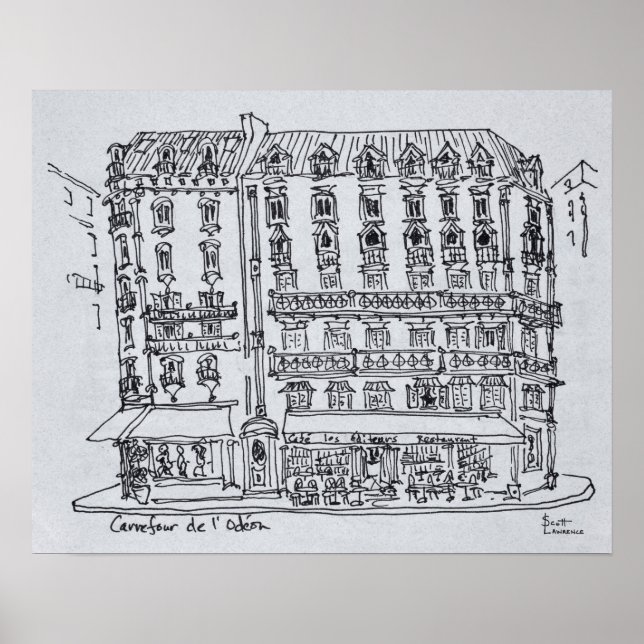 Poster Carrefour de l'Odeon, Santo-Germain-des-Pres (Frente)