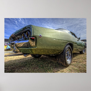 Póster Carregador de 1968 Dodge em HDR