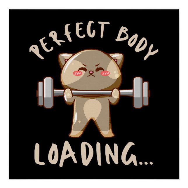 Póster Carregando corpo perfeito... (Frente)