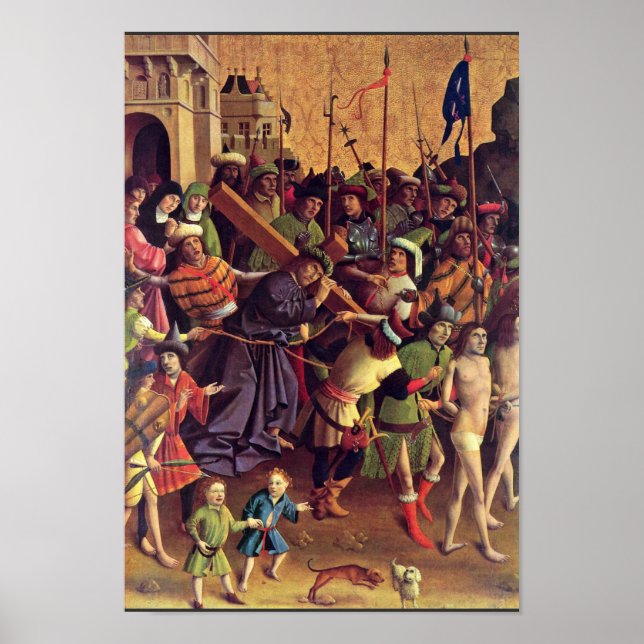 Póster Carregando Da Cruz Por Meister Der Darmstädter Pas (Frente)