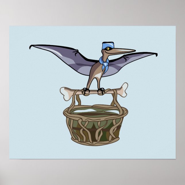 Poster Carregando Pteranodon A Cesta (Frente)
