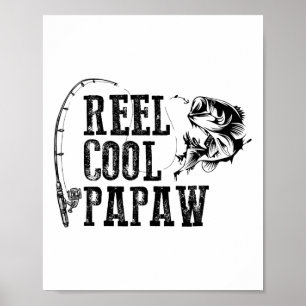 Poster Carrete de pesca Papaw Presente engraçado Papaw fi
