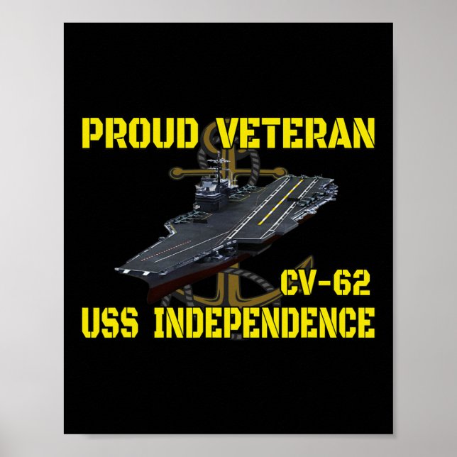 Poster Carrier Uss Independência Cv-62 Veteranos Dia Pai (Frente)