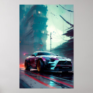 Poster Carrinha desportiva futurística