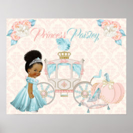 Poster Carrinho de Conto de Fadas Princesa Berçário Perso
