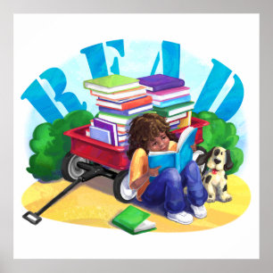 Poster Carrinho de Livros
