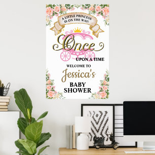 Poster Carrinho de Princesa Era Uma Vez Menina Bebê