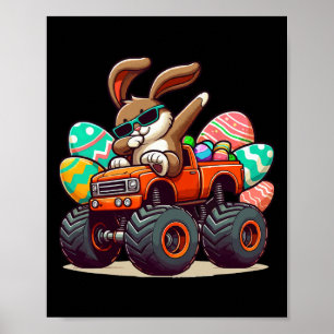 Poster Carrinho-Monstro De Felzs pascoa De Coelhinhos