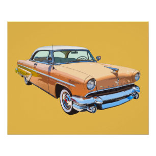 Póster Carro 1955 do luxo de Lincoln Capri