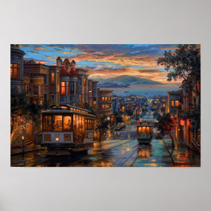 Poster Carro A Cabo De São Francisco Sunset - Reflexões D